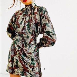 ASOS camo sequin dress